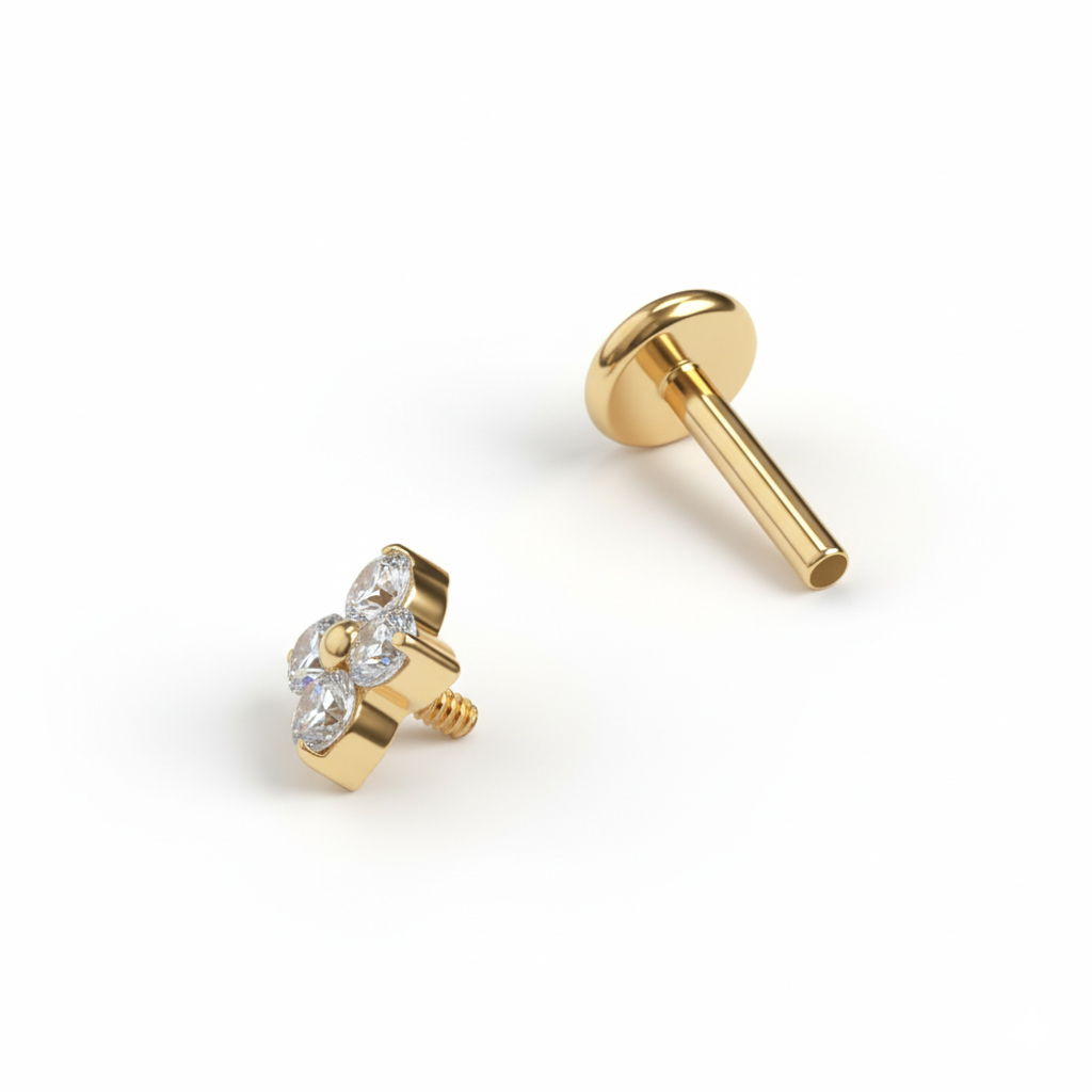 Titanová mini labreta s květem