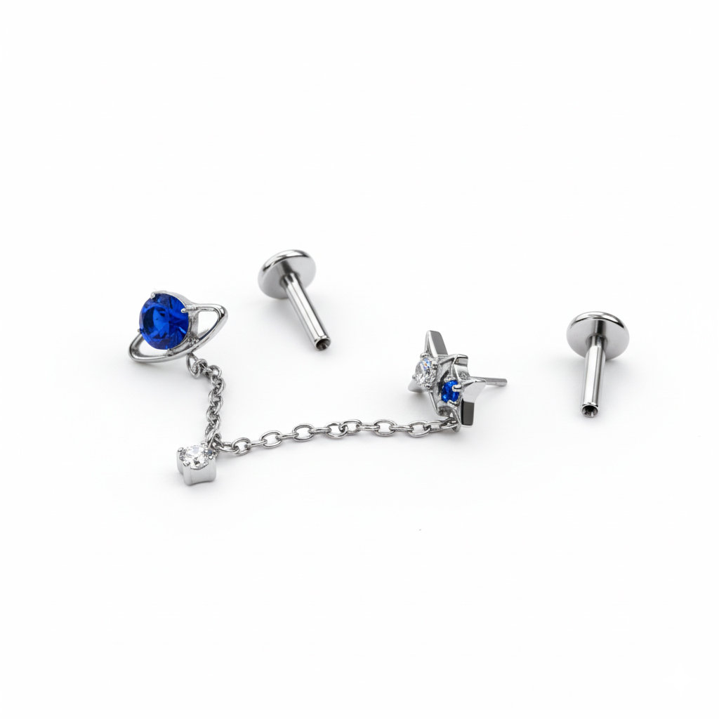 Duo titanových vesmírných labret