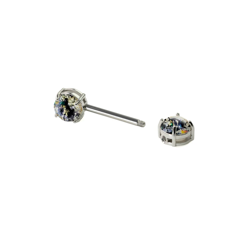 Piercing do bradavky s kamínky - láva