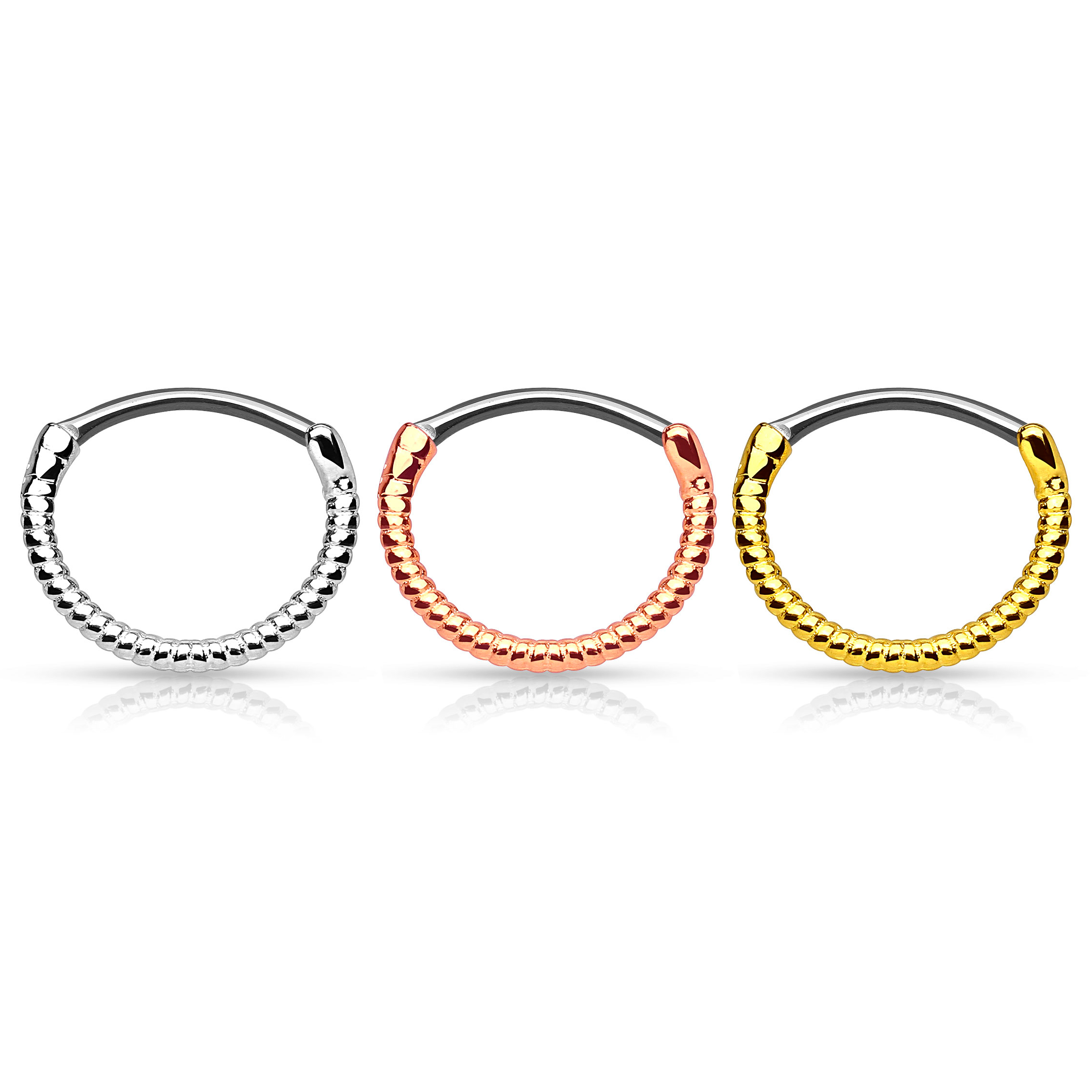 Zakroucený septum piercing