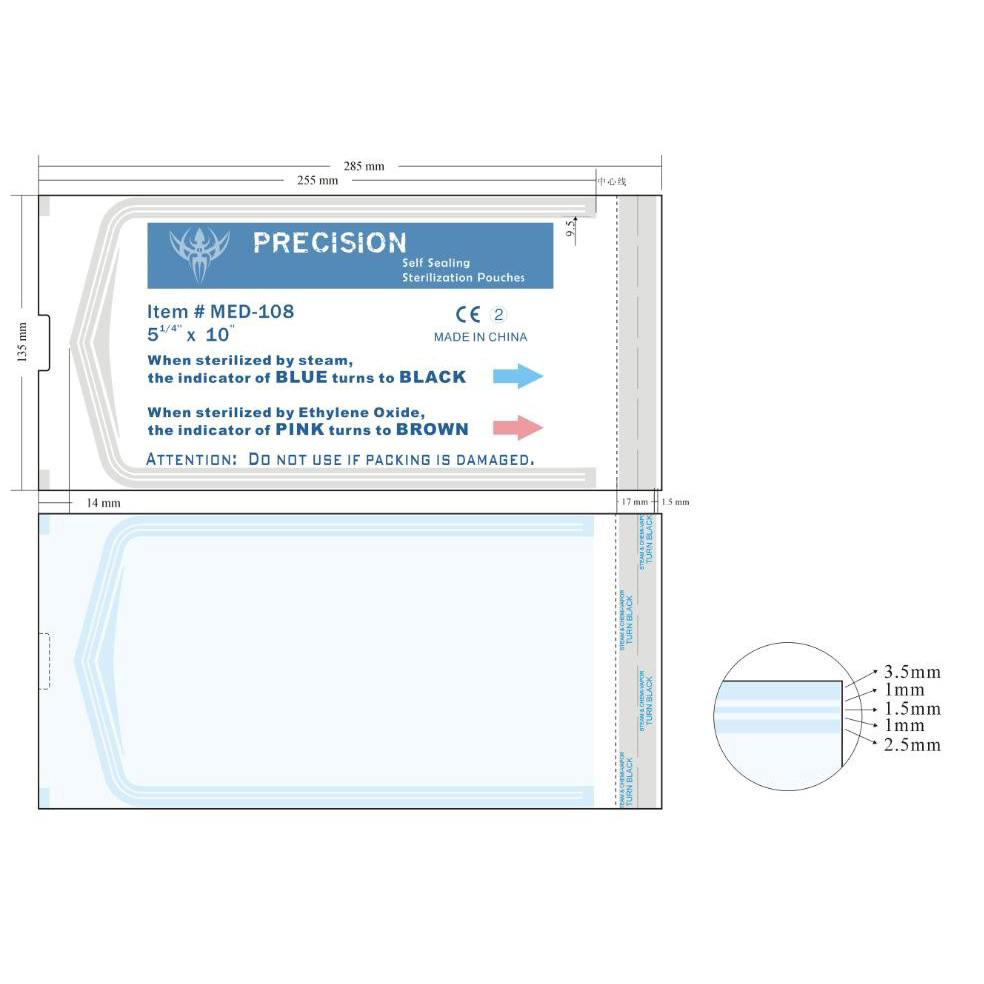 Samolepící sterilizační sáčky pro autoklávy