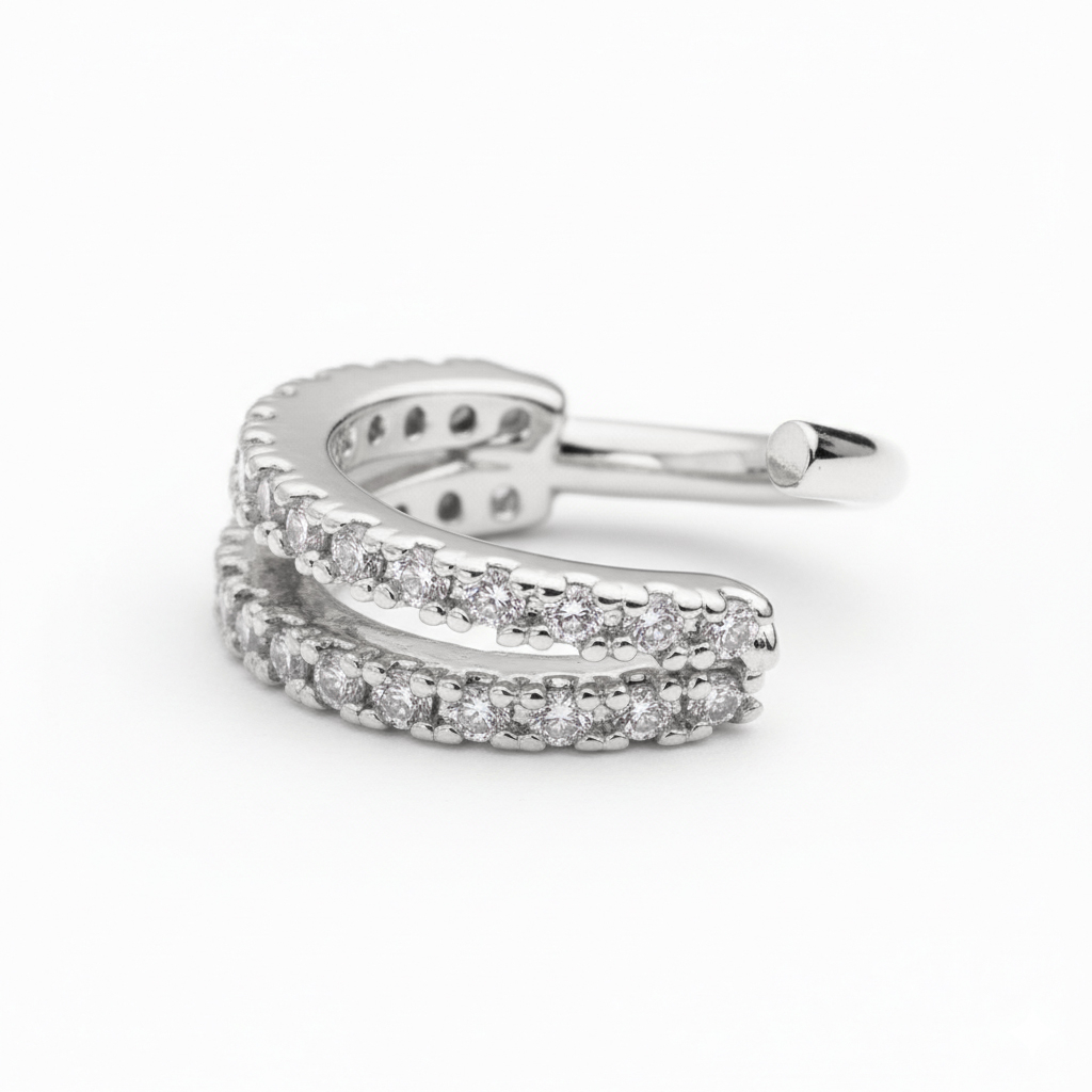 Kroužek s dvěma řadami kamínků