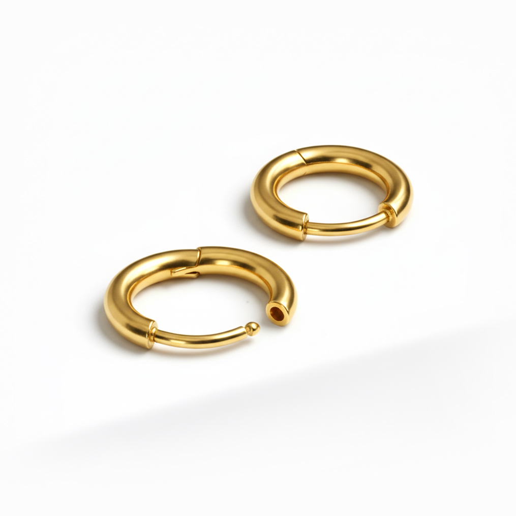 Pár titanových huggie kroužků