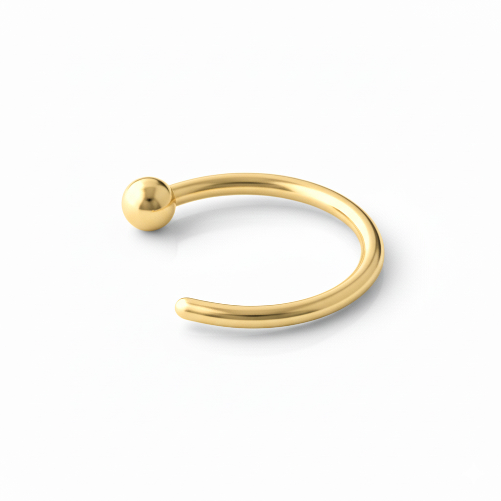 Jednoduchý otevřený kroužek z titanu