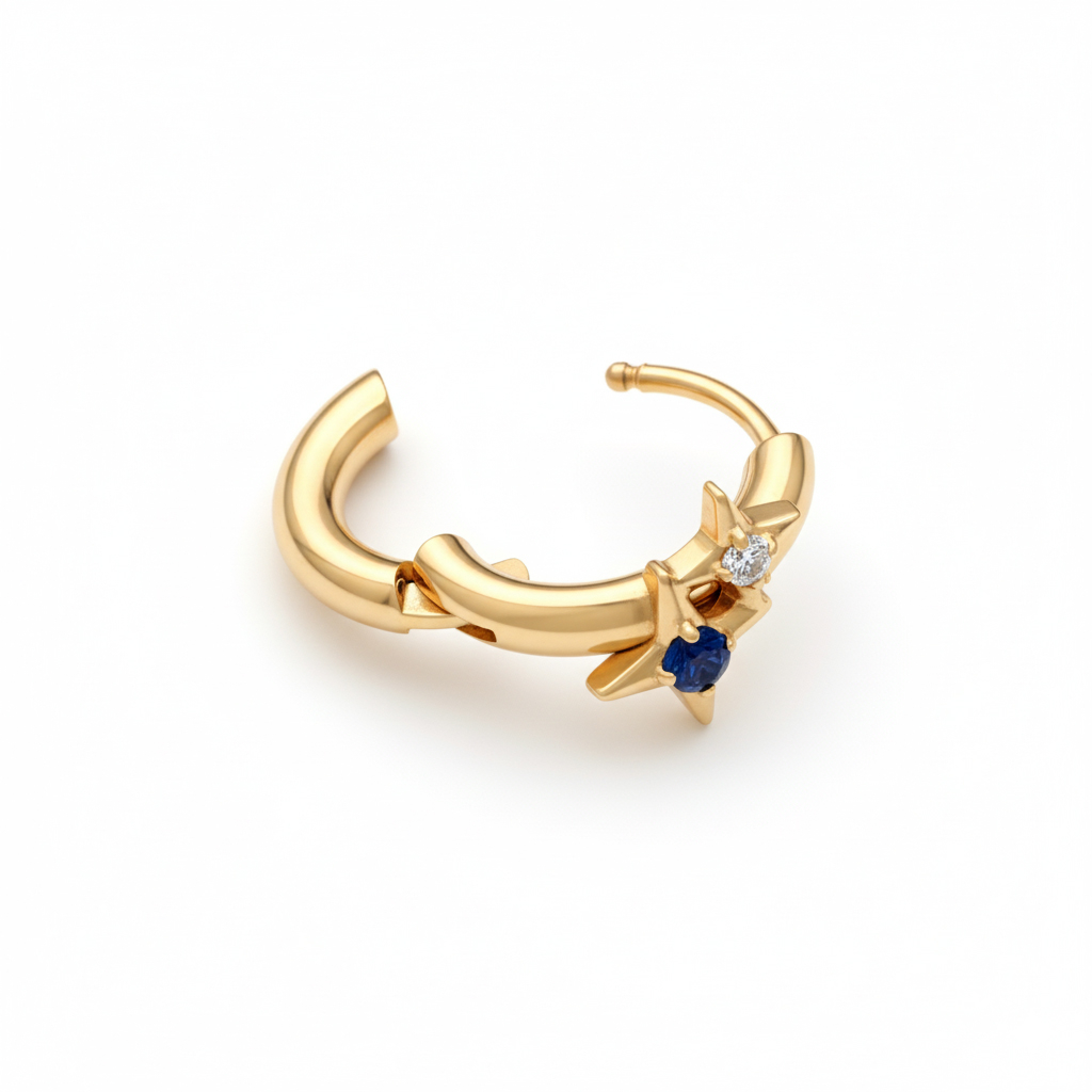 Titanový kroužek se dvěma hvězdami