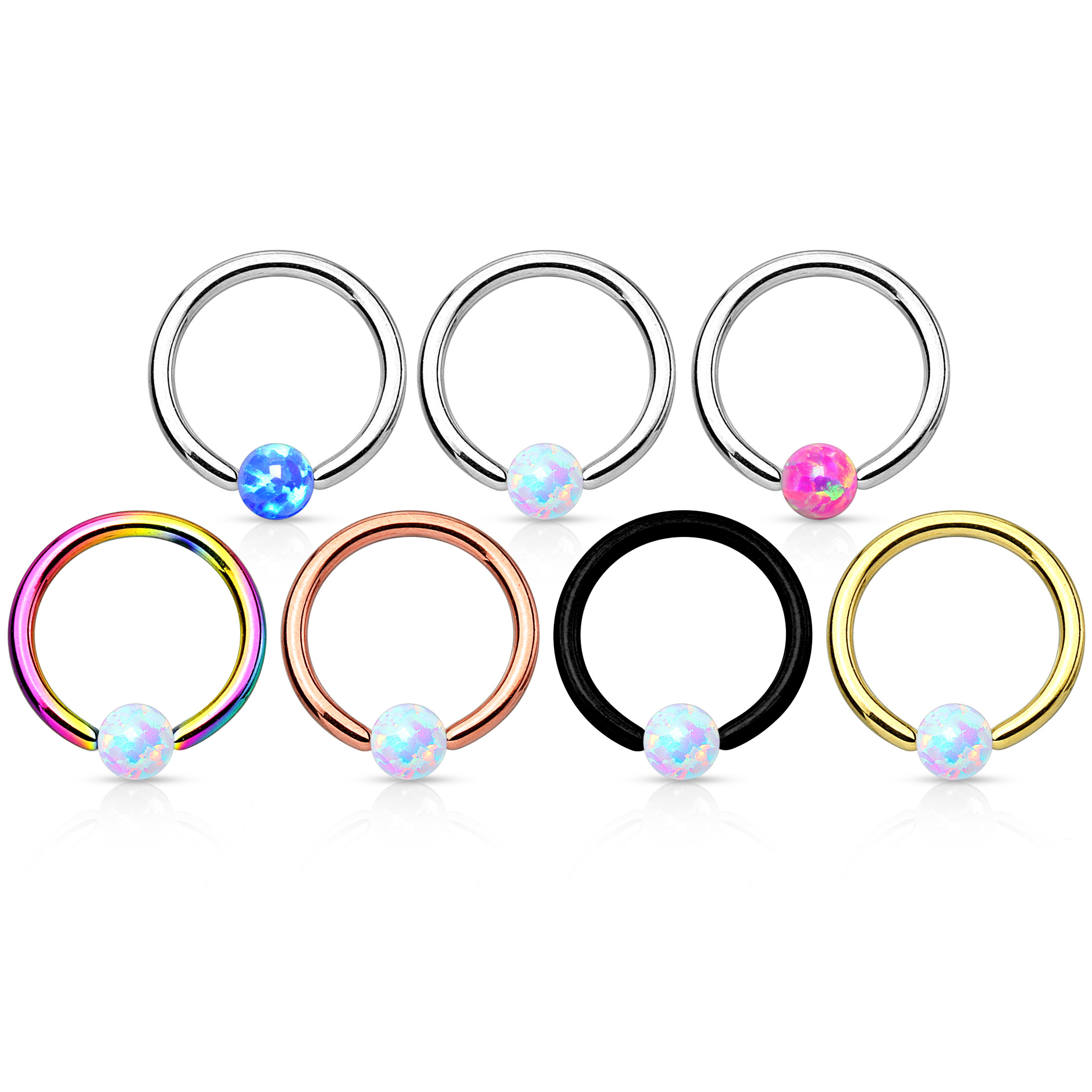 Kroužek s opálovou kuličkou