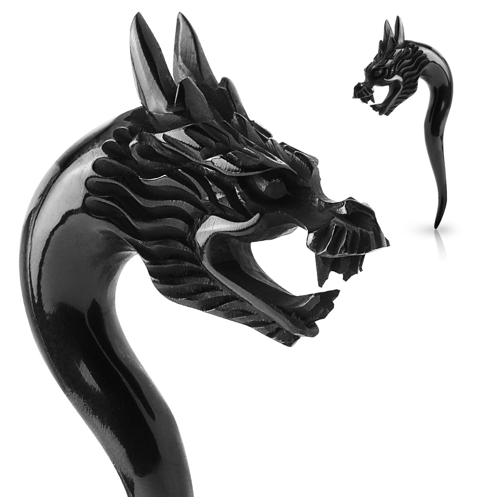 Roztahovák z rohoviny s dračí hlavou