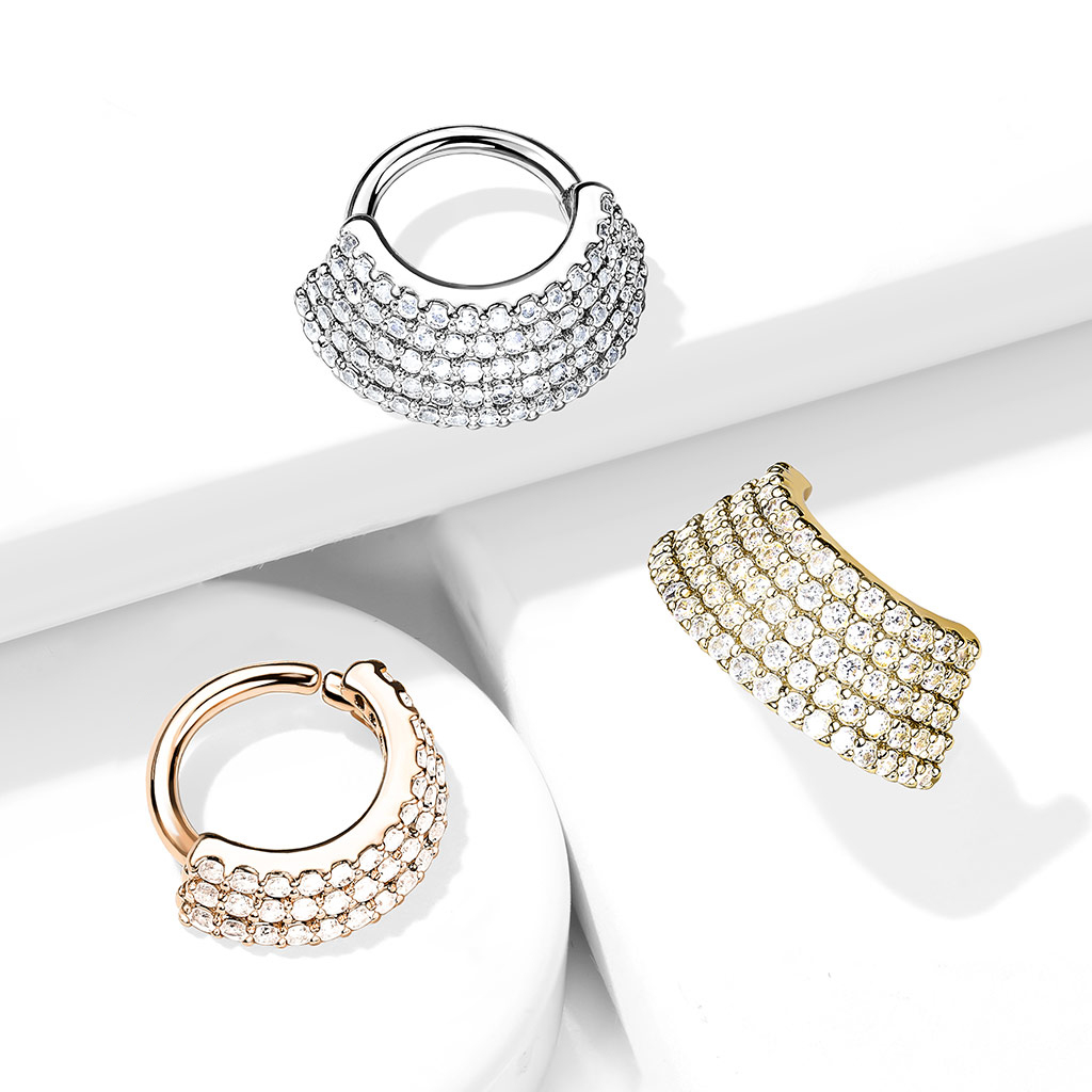 Vrstvený kroužek s kamínky