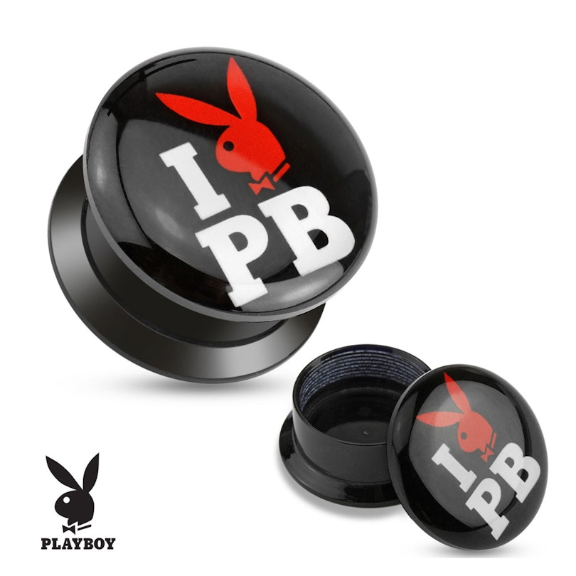 Akrylátový plug i love Playboy™